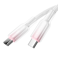 Câble de charge rapide Tuti moins cher 60W, câble de données tressé en nylon 5A 1m Type C vers C, couleur dégradée, pour téléphone/tablette
