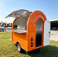 Remorque de restauration mobile électrique entièrement équipée, cadre en acier inoxydable, norme européenne, résistante à la rouille, stand alimentaire portable pour bonbons