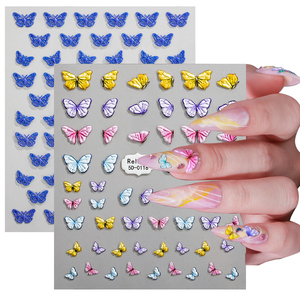 Pegatinas de <span class=keywords><strong>flores</strong></span> <span class=keywords><strong>para</strong></span> manicura 5D, autoadhesivas <span class=keywords><strong>en</strong></span> <span class=keywords><strong>relieve</strong></span>, rojo, azul, verde, flor, calcomanías <span class=keywords><strong>para</strong></span> <span class=keywords><strong>uñas</strong></span> <span class=keywords><strong>para</strong></span> mujeres, niñas, niños, <span class=keywords><strong>uñas</strong></span> acrílicas DIY - Product Image 3