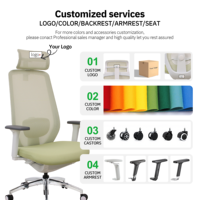 Meilleure chaise de bureau ergonomique moderne en tissu mesh Dupont avec mécanisme d'inclinaison synchronisée à commande par câble et accoudoirs réglables pour ordinateur