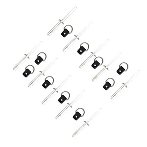 Remaches de acero inoxidable con anillo en D negro para accesorios de kayak, canoa y barco, 10 unidades, grado 304 - Product Image 5