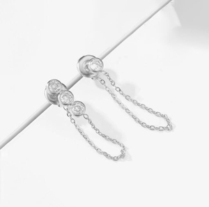 Pendientes <span class=keywords><strong>de</strong></span> aro Huggie YE14929, joyería elegante, cadena larga <span class=keywords><strong>de</strong></span> borlas <span class=keywords><strong>de</strong></span> <span class=keywords><strong>acero</strong></span> <span class=keywords><strong>inoxidable</strong></span>, para mujer - Product Image 4
