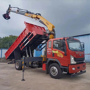 Customized 4x2 RHD 5T Folding Telescopic Boom Crane Truck Brick Wood <strong>Telegraph</strong> <strong>Pole</strong> Sculpture Multifunction Crane Truck - Product Image 1