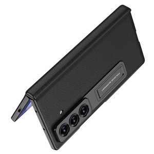 เคสโทรศัพท์แบบพับได้สำหรับ ZFold7/8 Ultra ป้องกันหน้าจอ ฝาปิดแม่เหล็ก หนังเรียบ ป้องกันการตกกระแทกได้อย่างเต็มที่ - Product Image 2