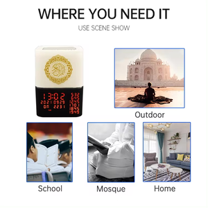 Montre Horloge Azan SQ-229 Cadeau Islamique <span class=keywords><strong>Coran</strong></span> Haut-Parleur Bluetooth Sans Fil Lecteur MP3 <span class=keywords><strong>Coran</strong></span> Numérique Réveil avec Application - Product Image 5