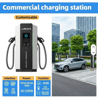 LANGR Chargeur rapide DC 120 kW pour véhicules électriques, station de recharge nouvelle, durable, étanche IP54, refroidissement liquide, usage commercial