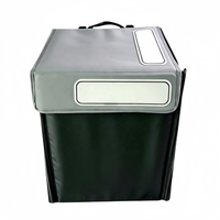 Sac isotherme pour livraison de repas, boîte thermique pour livraison de plats à emporter pour restaurants, doublure en aluminium, fenêtre transparente, poignée de transport