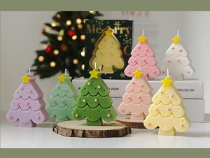クリスマス香りキャンドルクリスマスツリー型キャンドルデコレーションクリスマスフェスティバルギフトホームリビングルームデコレーションキャンドル - Product Image 5