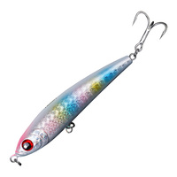 Leurre de pêche en mer ABS 160 mm 98 g, leurre artificiel dur coulant type crayon, yeux 3D, hameçons triples VMC pour la pêche au bar