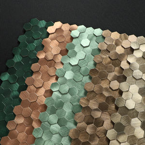 กระเบื้องโมเสคสำหรับห้องครัวแบบลอกและติดทำจากอลูมิเนียมทรงหกเหลี่ยมขนาดเล็กมี3D - Product Image 5