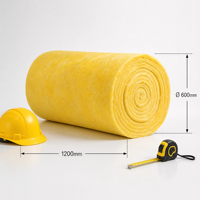 Rouleau de laine de verre acoustique, couverture douce pour la ventilation des conduites, absorption du son, isolation thermique et traitement anti-condensation