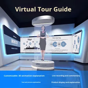 Machine publicitaire à projection holographique 3D tout-en-un Affichage LED pour guide d'accueil virtuel Projection d'écran interactive - Product Image 2
