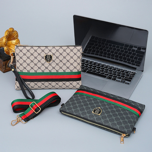 Borsa da <span class=keywords><strong>Uomo</strong></span> per Affari, Elegante <span class=keywords><strong>Pochette</strong></span> da <span class=keywords><strong>Uomo</strong></span>, Portafoglio Vintage con Interno Impermeabile in PU, Multipli Scomparti e Cinturino da Polso - Product Image 4