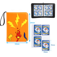 Classeur de cartes à collectionner avec logo personnalisé Classeur de jeu à 4 poches étanche en PU 400 poches avec motif de dossier et motif de sac Classeur de jeu