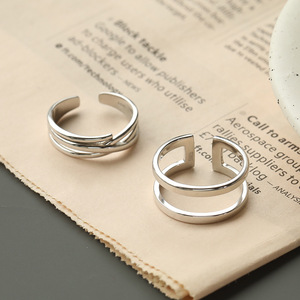 <b>Silver</b> Plated <b>Ring</b> For <b>Men</b> Geometric Minimalist Design Open Index Finger <b>Ring</b> Gift Jewelry - Product Image 3