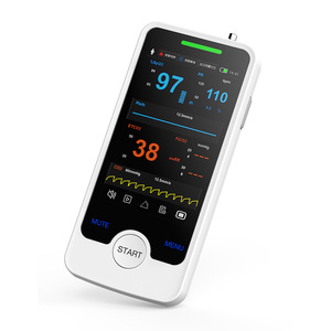 पशु चिकित्सा बहु-पैरामीटर मॉनिटर 4-इंच एचडी टच स्क्रीन स्पू2 pr etco2 pr etco2 महत्वपूर्ण संकेत 500 डेटा भंडारण के साथ पालतू क्लिनिक के लिए निगरानी - Product Image 5