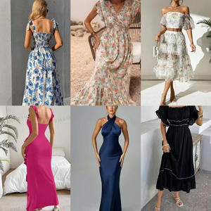 High Quality Women's Casual Dress Wedding Dress <strong>Bulk</strong> Buy <strong>Apparel</strong> Stock Wholesale Plus Size Women's Dresses Stock - Product Image 6