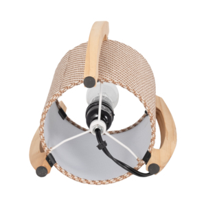 Lampade da tavolo a treppiede cilindriche con paralume in lino intrecciato, illuminazione decorativa per camera da letto e soggiorno. - Product Image 6