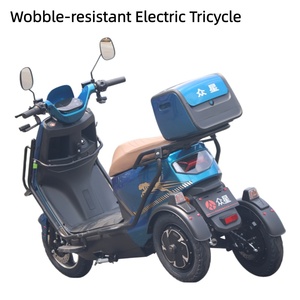 Triciclo Eléctrico de Carrocería Cerrada Inclinable de Doble Motor Fabricado en China, <span class=keywords><strong>Jiangsu</strong></span>, 70 km/h, Carga Útil de 200-300 kg, para Entrega Comercial de Alimentos - Product Image 3