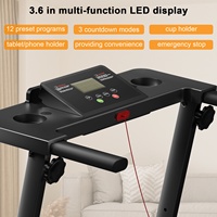 Petit tapis roulant plat de haute qualité Machine de marche intérieure silencieuse écran LED équipement de Fitness électrique transfrontalier pour la maison