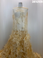 Nouvelle Arrivée Bulgarie : Dentelle Française en Tulle 3D de Haute Qualité, Écologique, avec Paillettes et Broderies Perlées en Polyester – Vente Flash