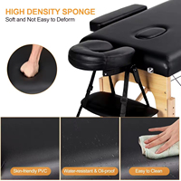 Professionelle Höhenverstellbare Tragbare Leichte Komfortable Klappbare Massageliege für 2 Sitzplätze Holz-Spa-Massagetisch