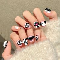 Faux ongles gothiques de qualité salon, à presser, pour manucure DIY, couvrance totale, vente en gros