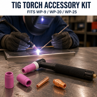 Kit de pièces pour torche TIG WP9/WP20/WP25 : Buse en céramique d'alumine, Collet en cuivre, Corps et capuchon arrière – Consommables de soudage – Usine chinoise
