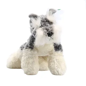 Üretici özel etiketi özelleştirilmiş alman çoban köpeği peluş oyuncak köpek yavrusu