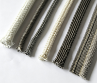 Cordon tressé en fibre de verre, résistant aux hautes températures, ignifuge, flexible, pour four industriel