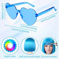 MEEZY Perruques courtes bleues style bob, cheveux raides, frange plate, légères, pour femmes, colorées, amusantes, pour cosplay, fête, néon, carnaval, Halloween