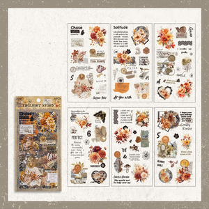 Pegatinas de Papelería PET Impermeables con Diseño de Pétalos de Flores Caídos, Impresión Offset, Diseño Retro de Película Cortada, Decoración Festiva - Product Image 5