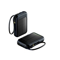 Batterie Externe Solaire Sans Fil Tendance 2025 – 20000 mAh – Produits Phares – Chargeur USB Étanche avec Panneaux Solaires