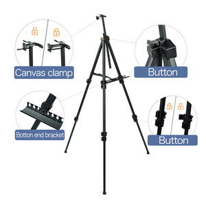 Caballete Plegable de Aluminio Metálico para Exteriores, Personalizado, para Restaurantes, Bodas, Dibujo, Pintura y Exhibición de Lienzos - Product Image 6