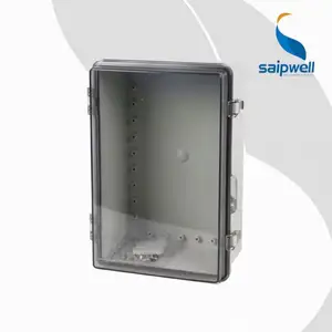 Saipwell Transparent Cover Metal Buckle Waterproof Box Waterproof Customized Plastic Enclosure Box Clear Lid