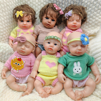 Poupées reborn en silicone pleine grandeur de 12 pouces pour tout-petits, jouets compagnons avec membres souples et articulés