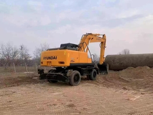 Excavadora de ruedas Hyundai 210W-7 usada, Modelo 2020, motor Cummins, maquinaria de movimiento de tierras, construcción agrícola - Product Image 3