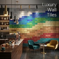 Carreaux muraux électroplaqués couleur personnalisée en gros, carreaux décoratifs métalliques texturés pour murs de fond d'hôtels et villas