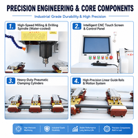 Machine de perçage et de fraisage CNC à trois axes JUNDE, robuste et puissante, 3 m, multi-processus, pour le travail de l'aluminium