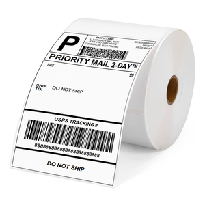 Rollo de Etiquetas Adhesivas de Dirección Térmicas Directas de 100 x 150 mm, Código de Barras Impermeable, Pegatinas para Guías de Envío de 4x6 Pulgadas - Product Image 1
