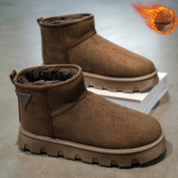 Nouvelle Collection Hiver 2026 – Bottines Courtes Chaudes Doublées Polaire Épaissies à Bout Rond, Mocassins Plateformes en Nubuck et Daim, Bottes de Neige