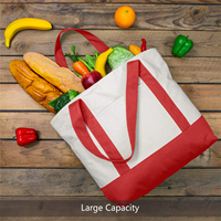 Sac fourre-tout pour femme en toile de coton, personnalisable avec impression de logo, avec poignée longue, grande et moyenne taille, avec fermeture éclair