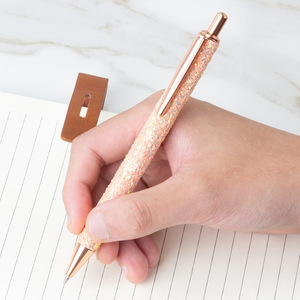 Promotional High Quality Metal Click Slim <b>Pens</b> Customized <b>Glitter</b> Advertising Gift Ballpoint <b>Pen</b> - Product Image 2