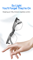 Gafas Inteligentes con IA, Reproductor de Música, Captura Remota de Fotos, Asistente de Voz para Viajeros, Turistas y Creadores de Contenido