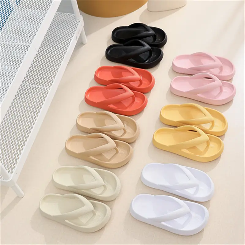 Wholesale New Flip-Flops Flip-Flops Outdoor Eva Casual Flat Soft Bottom Trendy Couple Outdoor Sandals Indoor Bathroom