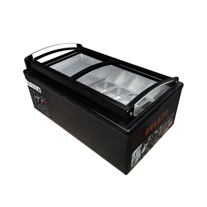 Type d'<span class=keywords><strong>armoire</strong></span> LK-1.1TB Présentoir ouvert noir Présentoir de crème glacée italienne Congélateur de table - Product Image 1