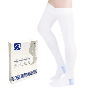 Nhà máy cung cấp trực tiếp Chiều dài đầu gối antiembolic vừa nén vớ 13-18mmhg cho sau khi phẫu thuật vớ chống thuyên tắc - Product Image 1