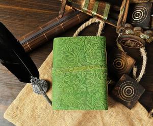 Diario de cuero de búfalo antiguo hecho a mano, cuaderno de bocetos Vintage encuadernado en papel, tamaños A4/A3/A6, tapa dura, caja con logotipo en relieve, regalo embalado - Product Image 3