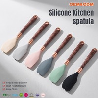 Spatule en silicone résistante à la chaleur, sans BPA, flexible, pour la cuisson, ustensiles de cuisine, compatible antiadhésif, pour la cuisson, le mélange