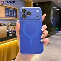 Coque de téléphone chic 2-en-1 magnétique à changement instantané avec grande fenêtre, finition mate et couleur unie, pour iPhone 17, 16, 15